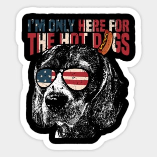 I'm only here for the hot dogs Sticker